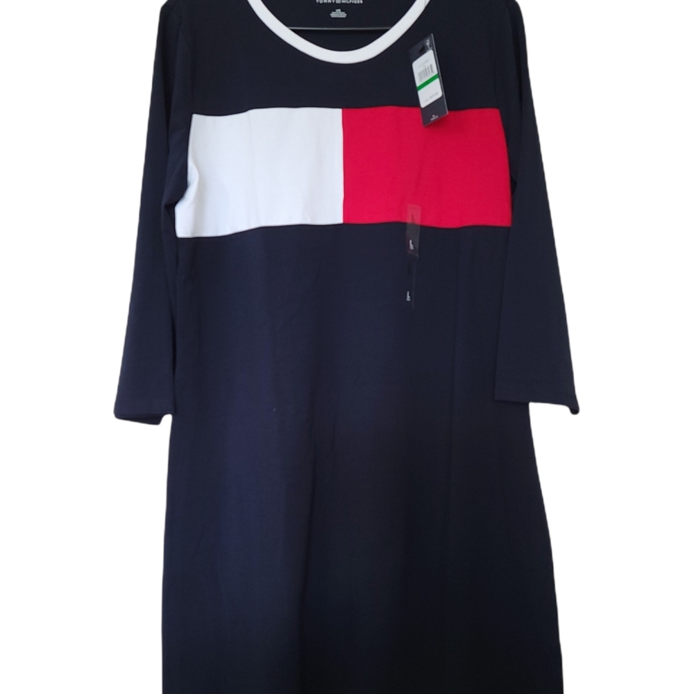 TOMMY HILFIGER women's long sleeve T-shirt dress